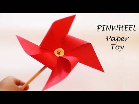 How To Make Paper Pinwheel / Paper Windmill | DIY Paper Toys For Kids ...